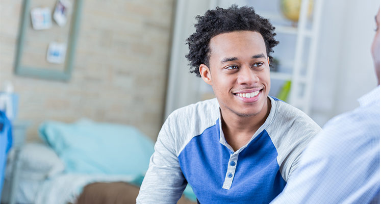 Smiling teenage boy