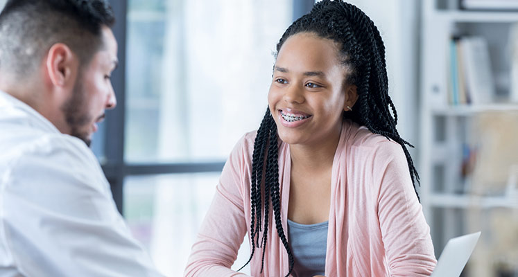 Smiling teenage girl